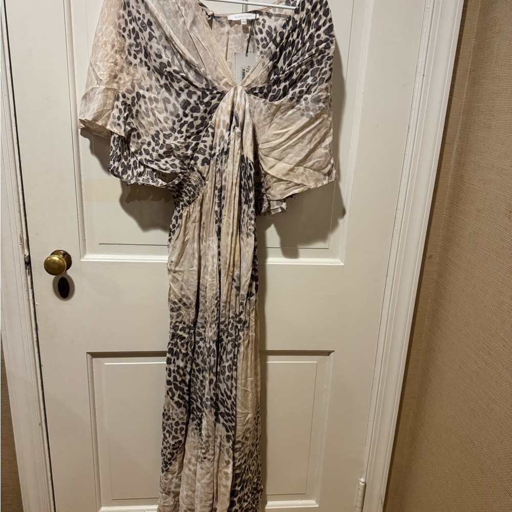 Olivaceous Animal Print Maxi Dress